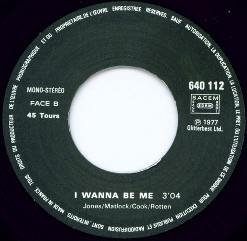 Anarchy In The U.K. / I Wanna Be Me (Barclay 640 112) EA Code